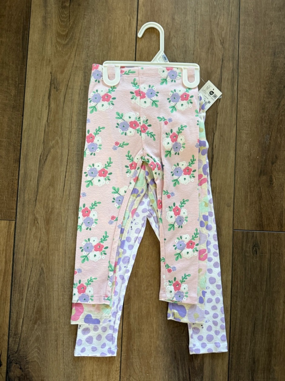 3 pack Floral Pink Pajama Bottoms - Soft Sleep Leggings 18 mo little lady